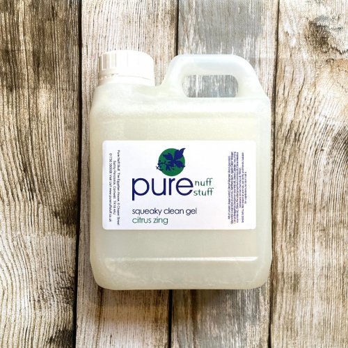 One litre squeaky clean shower gel from Pure Nuff Stuff
